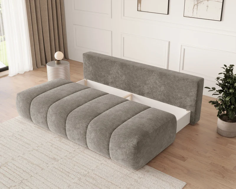 Schlafsofa – Stanley – Amari – 210 cm mit Bettkasten & Zierkissen