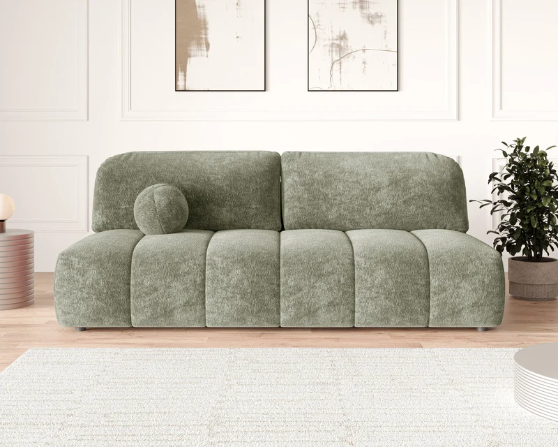 Schlafsofa – Stanley – Amari – 210 cm mit Bettkasten & Zierkissen