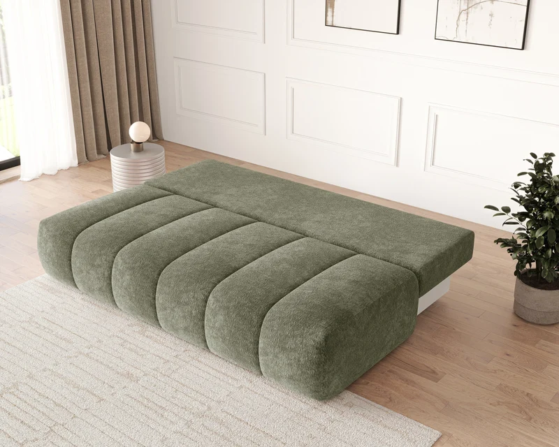 Schlafsofa – Stanley – Amari – 210 cm mit Bettkasten & Zierkissen