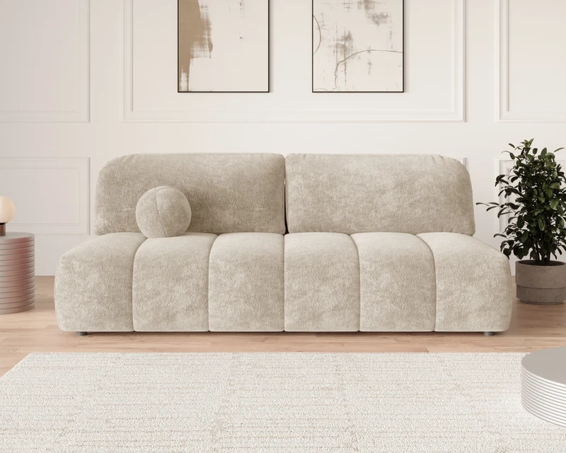 Schlafsofa – Stanley – Amari – 210 cm mit Bettkasten & Zierkissen