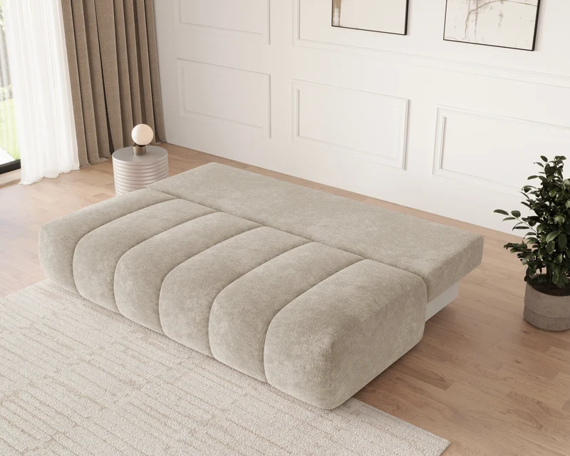 Schlafsofa – Stanley – Amari – 210 cm mit Bettkasten & Zierkissen