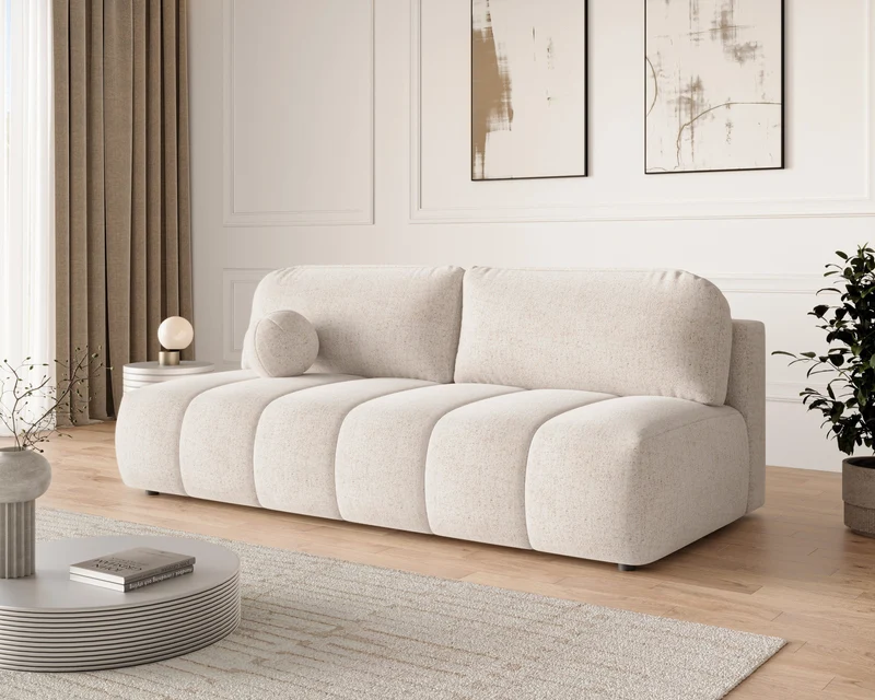 Schlafsofa – Stanley – Amari – 210 cm mit Bettkasten & Zierkissen