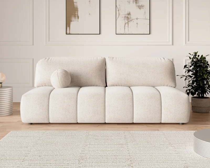 Schlafsofa – Stanley – Amari – 210 cm mit Bettkasten & Zierkissen