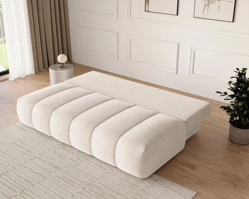 Schlafsofa – Stanley – Amari – 210 cm mit Bettkasten & Zierkissen