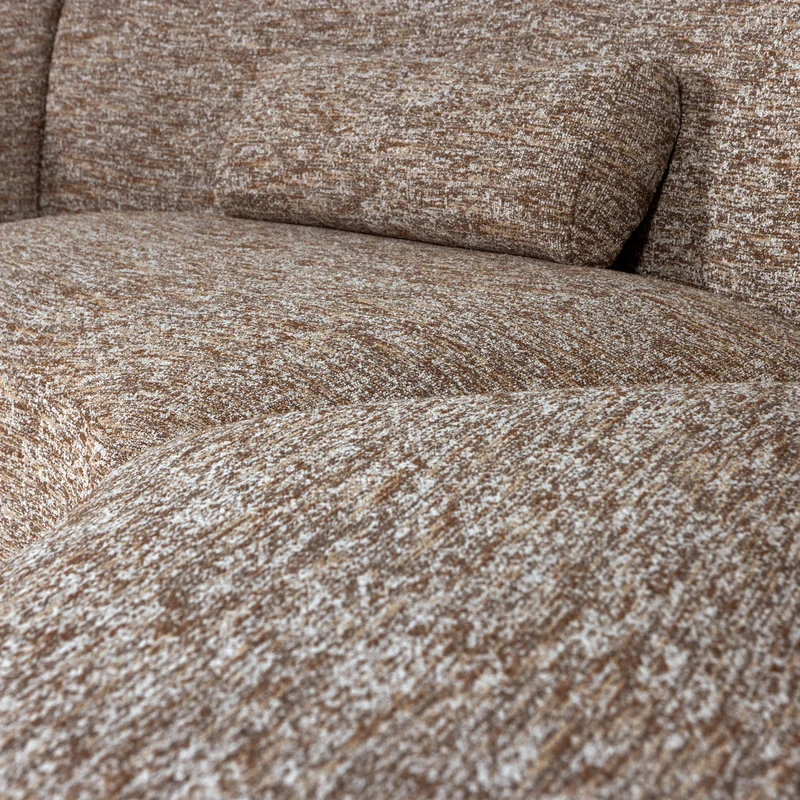Batavier halbrundes Sofa 6-Sitzer hellbraun melange