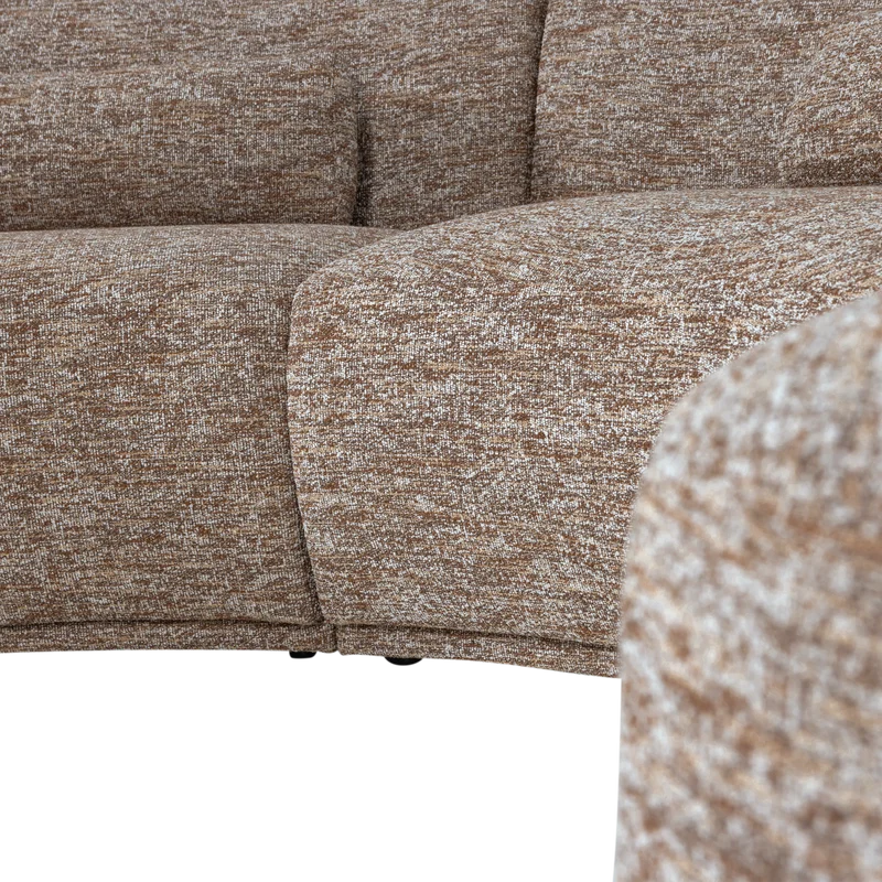 Batavier halbrundes Sofa 6-Sitzer hellbraun melange