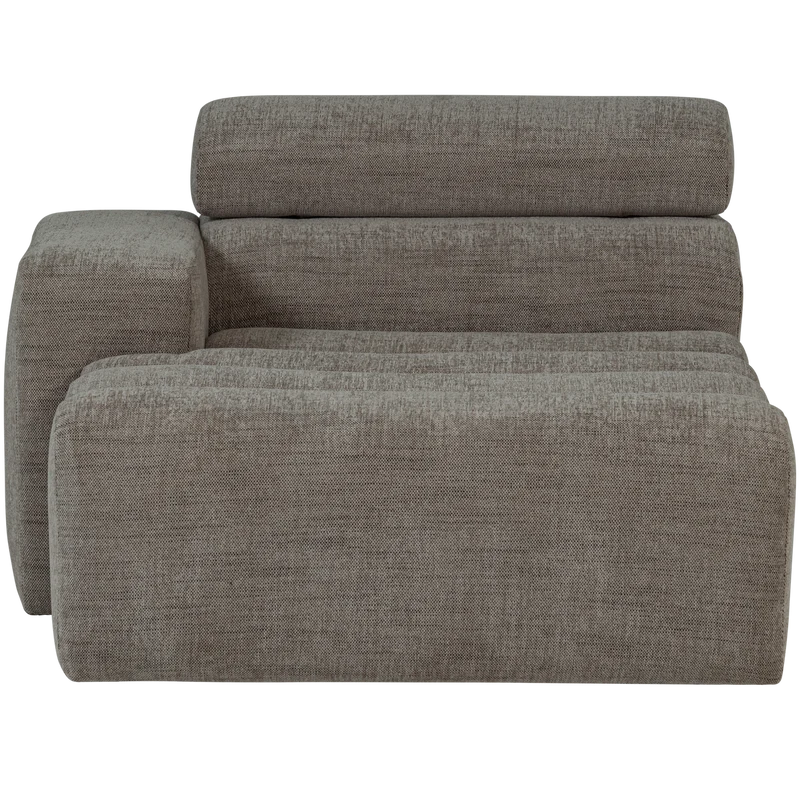 Novi chaise longue element armlehne links grau melange