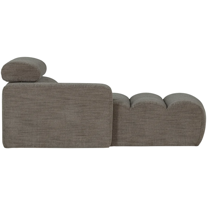 Novi chaise longue element armlehne links grau melange