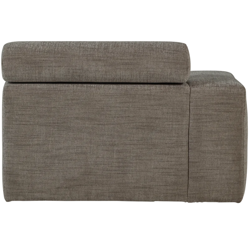 Novi chaise longue element armlehne links grau melange