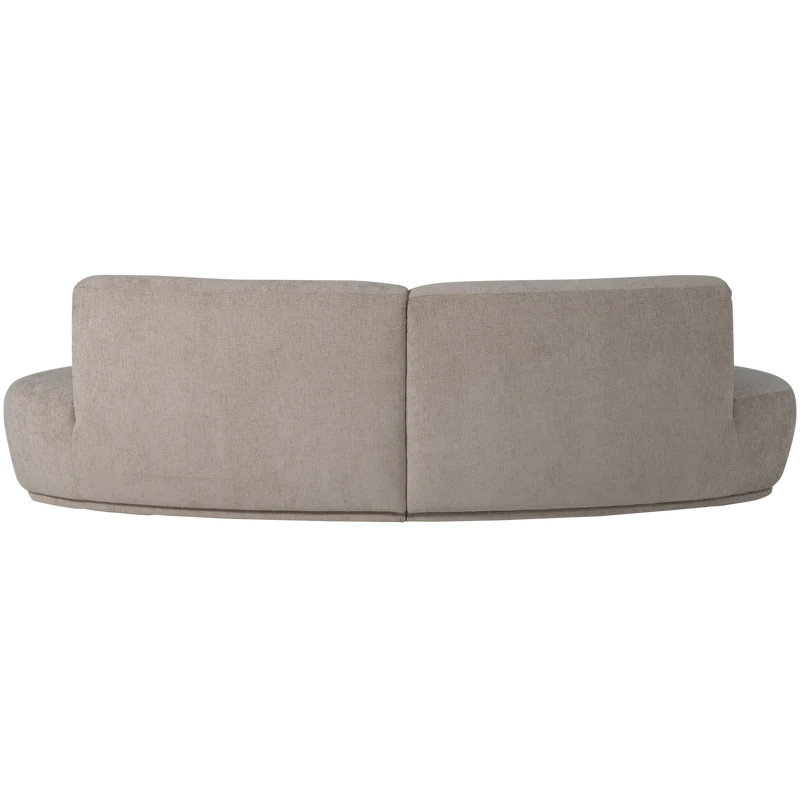 Batavier halbrundes Sofa 4-Sitzer Samt melange sand