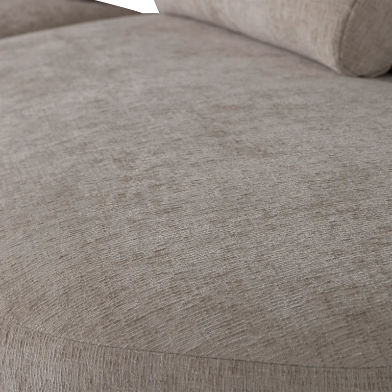 Batavier halbrundes Sofa 4-Sitzer Samt melange sand