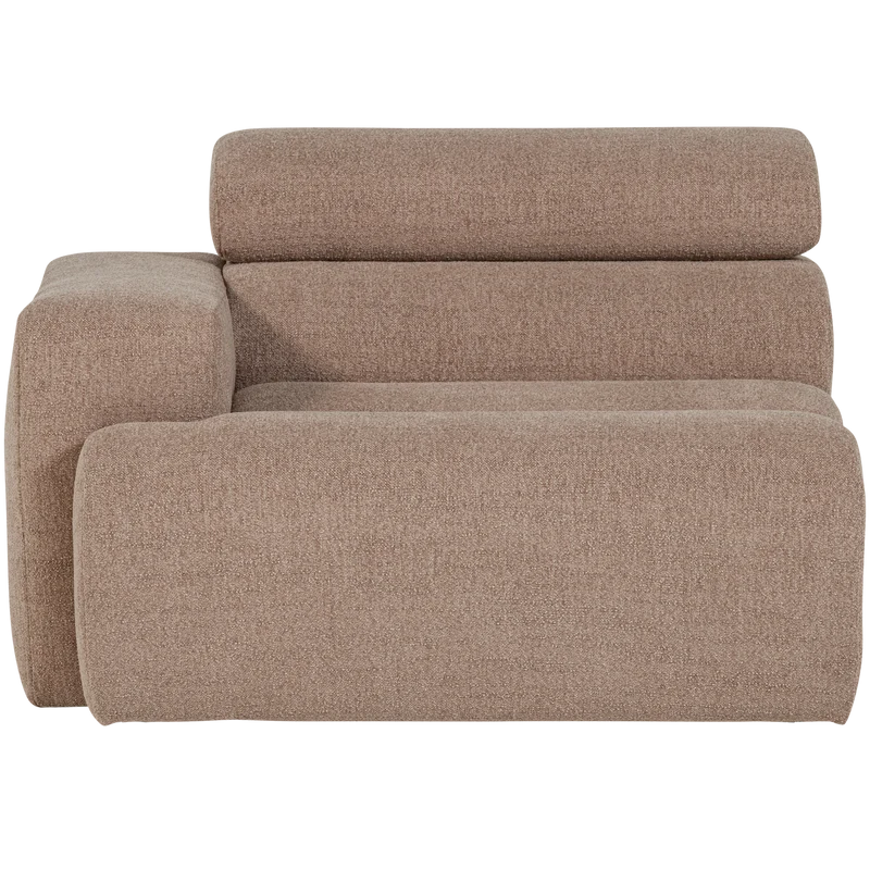 NOVI 1-Sitzer-Element Armlehne links Bouclé Taupe