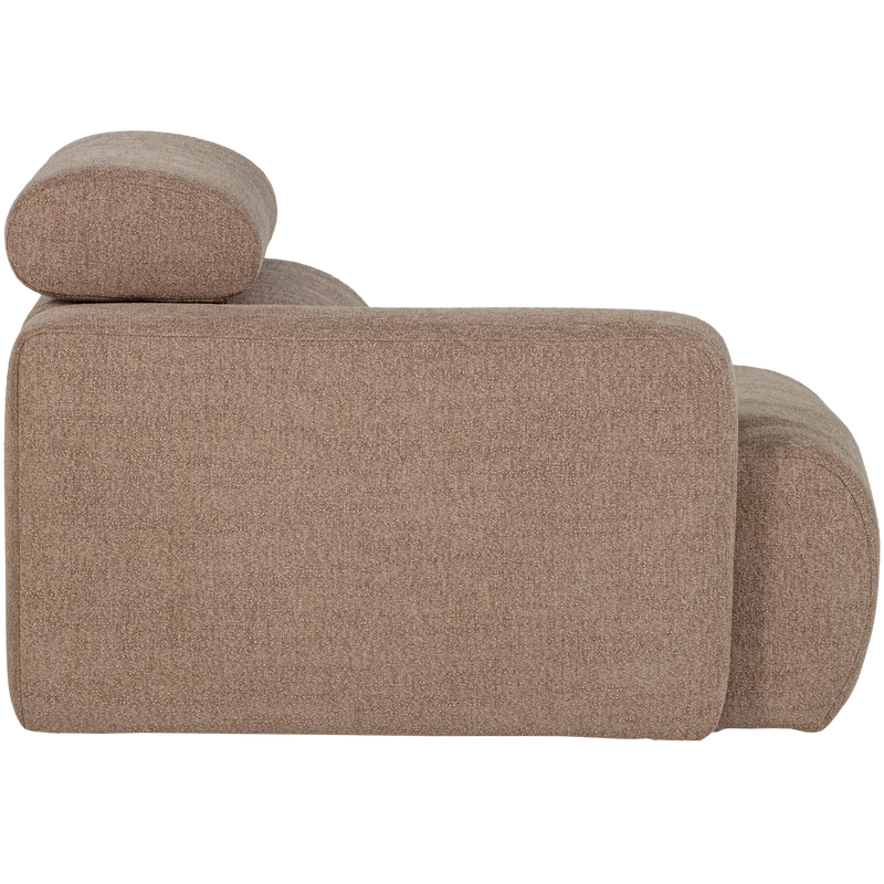 NOVI 1-Sitzer-Element Armlehne links Bouclé Taupe