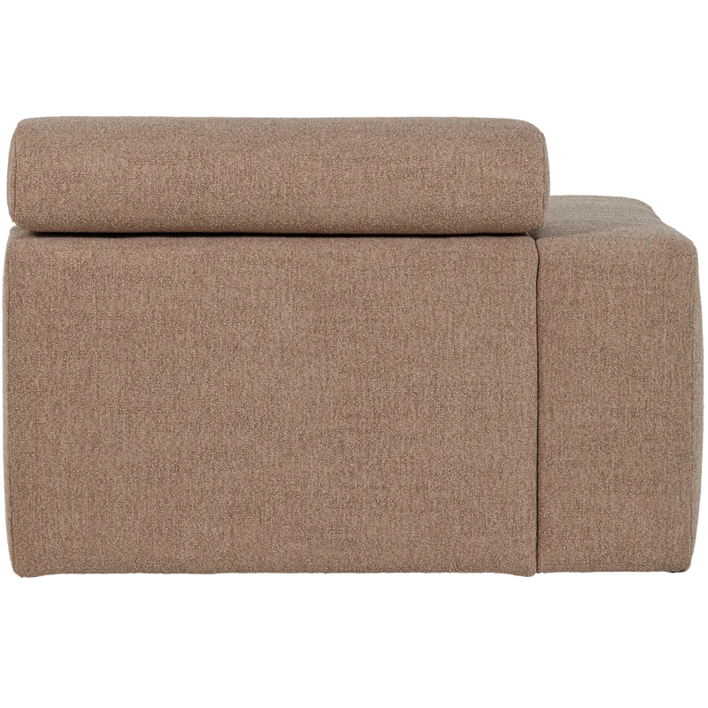 NOVI 1-Sitzer-Element Armlehne links Bouclé Taupe