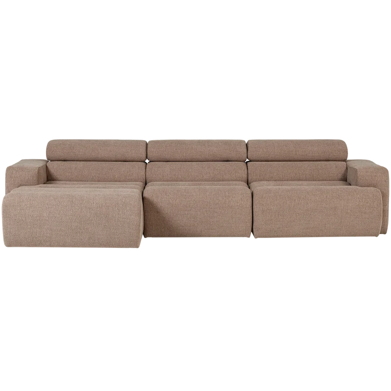 Novi Chaiselongue Sofa links Bouclé Taupe