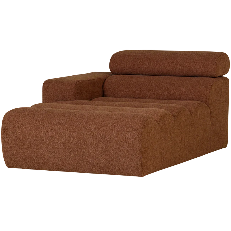Novi Chaiselongue Element Arm links Bouclé Terra