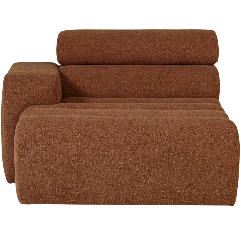 Novi Chaiselongue Element Arm links Bouclé Terra