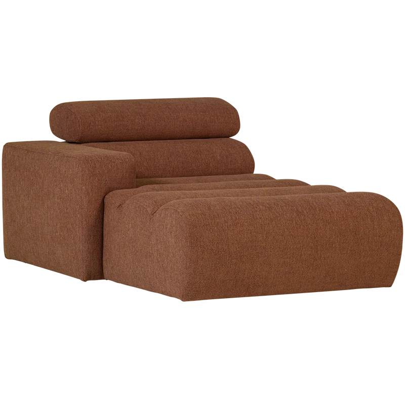 Novi Chaiselongue Element Arm links Bouclé Terra