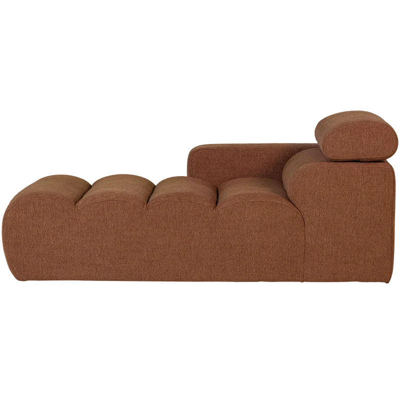 Novi Chaiselongue Element Arm links Bouclé Terra