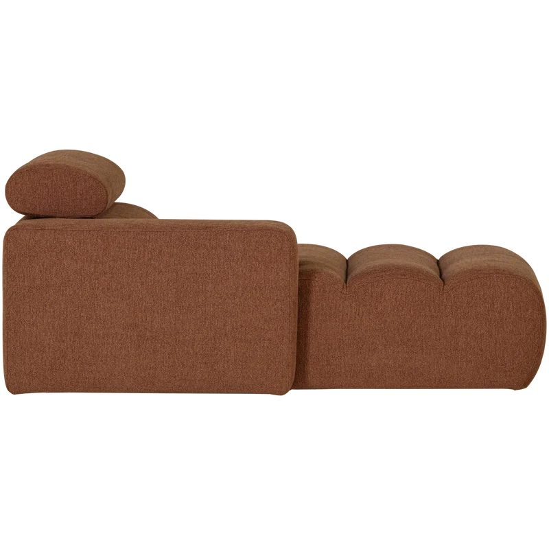 Novi Chaiselongue Element Arm links Bouclé Terra
