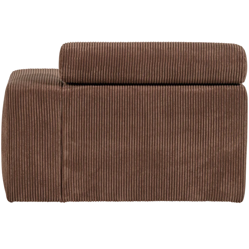 Novi chaise longue element armlehne rechts kord mokkabraun