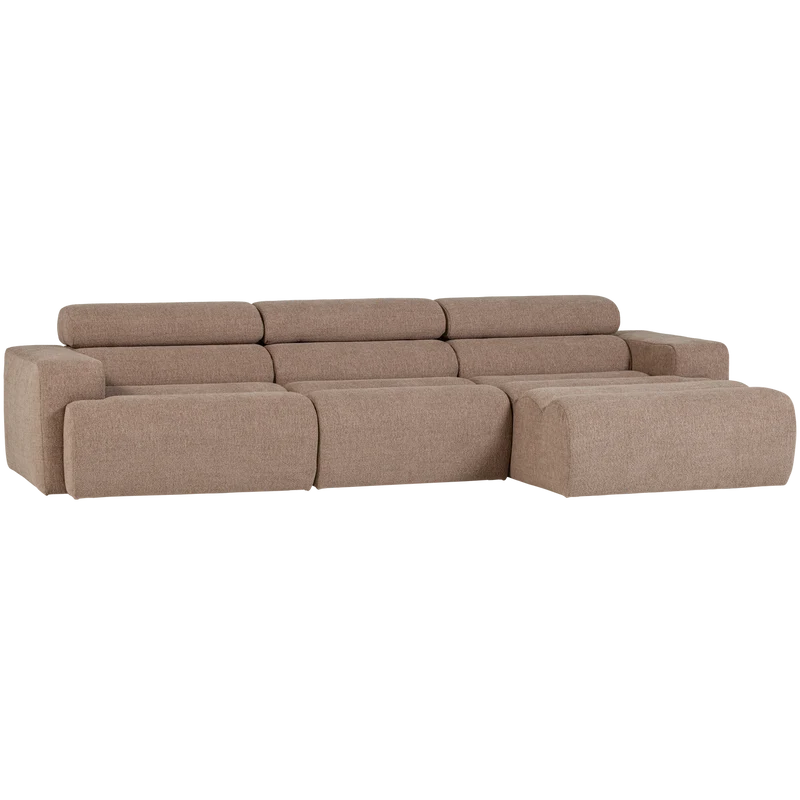 Novi Chaiselongue Sofa rechts Bouclé Taupe