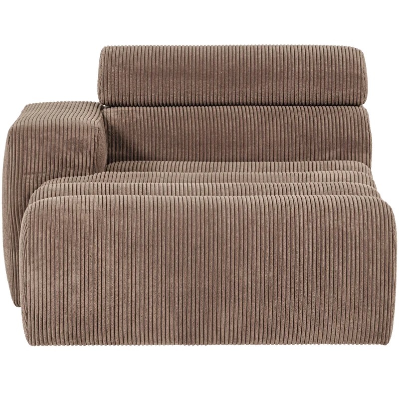 Novi chaise longue element armlehne links kord taupe