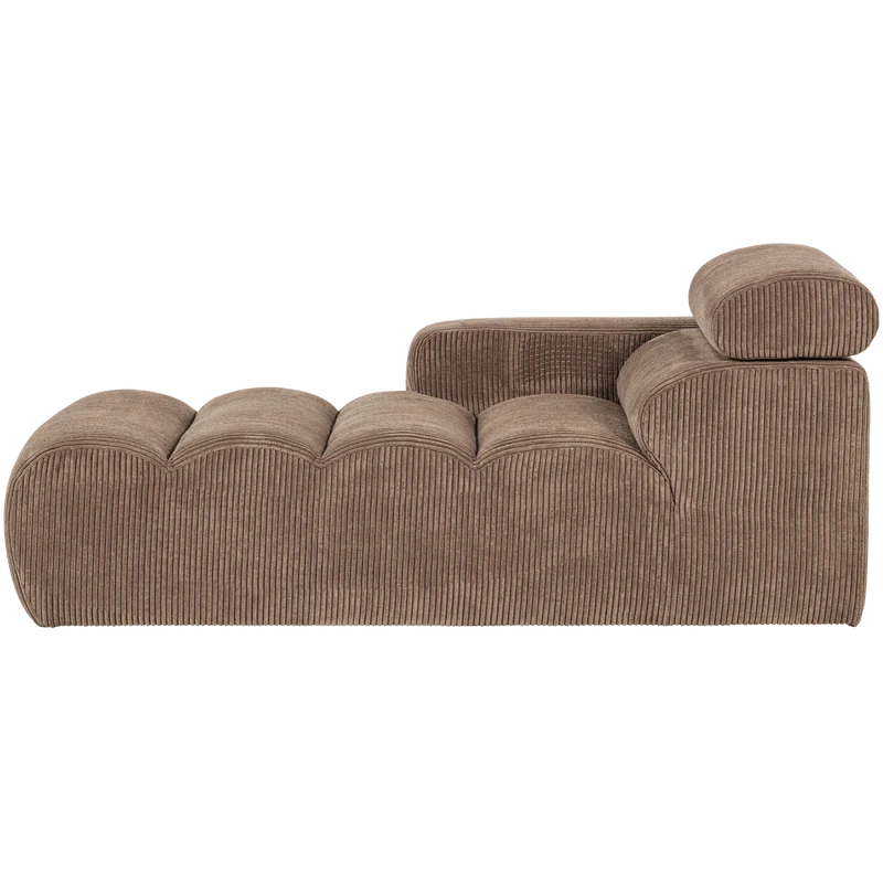Novi chaise longue element armlehne links kord taupe