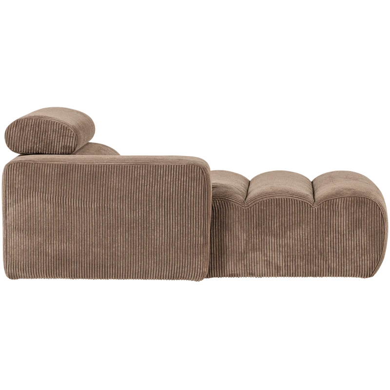 Novi chaise longue element armlehne links kord taupe