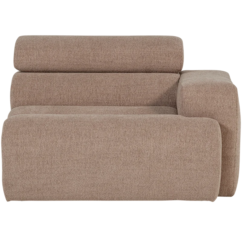Novi 1-Sitzer-Element Armlehne rechts Bouclé Taupe