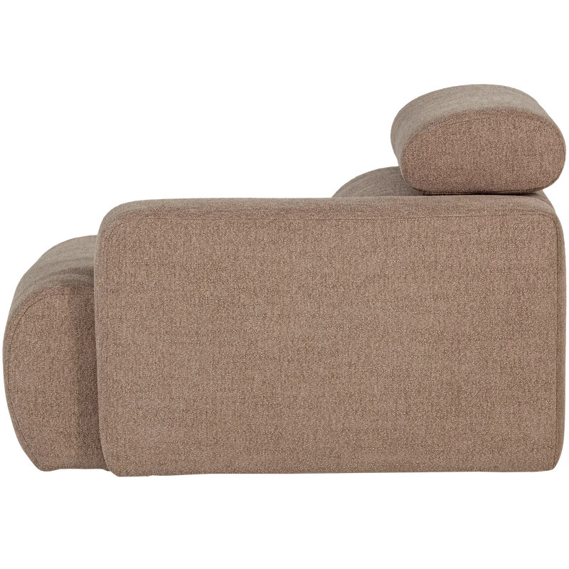 Novi 1-Sitzer-Element Armlehne rechts Bouclé Taupe