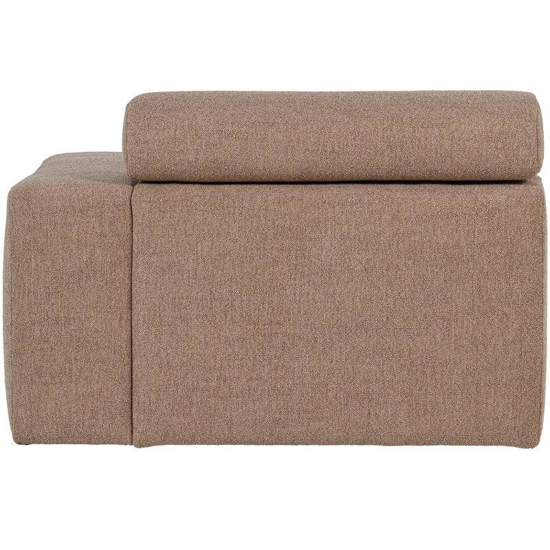 Novi 1-Sitzer-Element Armlehne rechts Bouclé Taupe