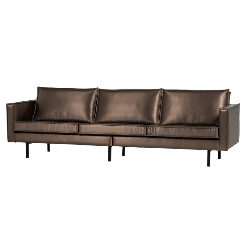 Rodeo 3-Sitzer-Sofa in Metallic-Kupferbraun