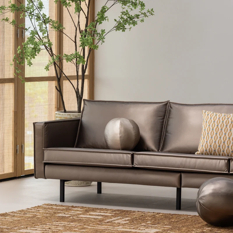 Rodeo 3-Sitzer-Sofa in Metallic-Kupferbraun