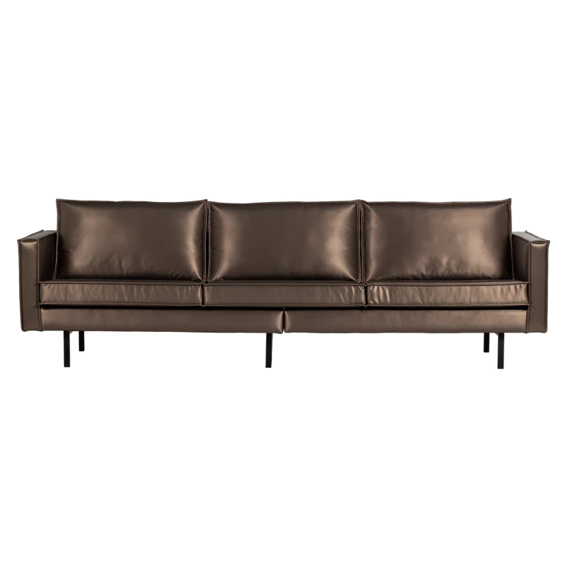 Rodeo 3-Sitzer-Sofa in Metallic-Kupferbraun