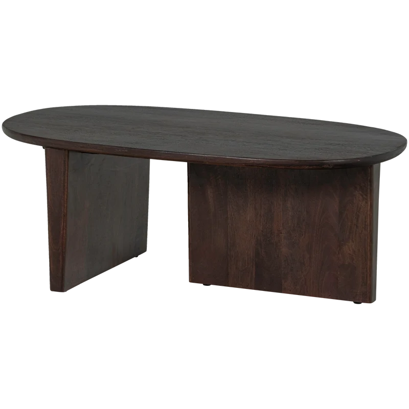 Seam Couchtisch Mangoholz dunkelbraun
