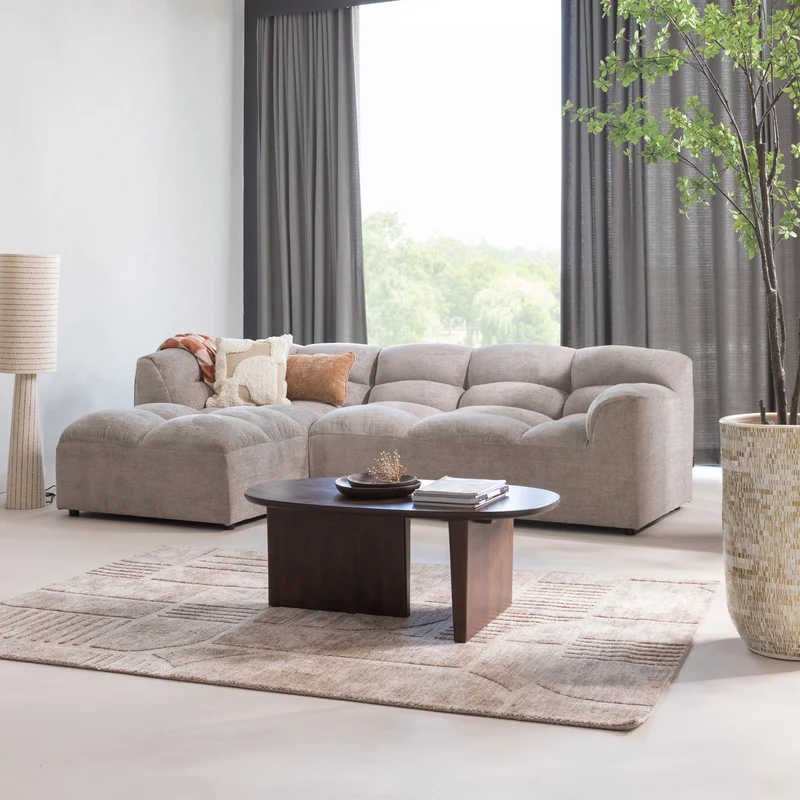 Seam Couchtisch Mangoholz dunkelbraun