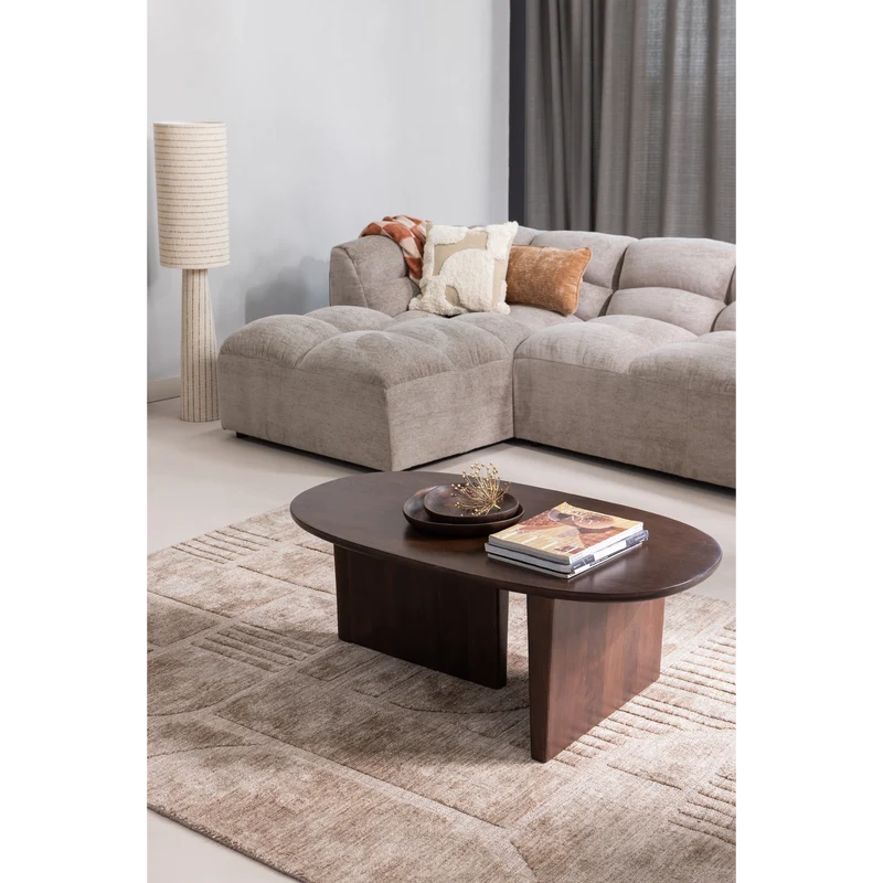 Seam Couchtisch Mangoholz dunkelbraun