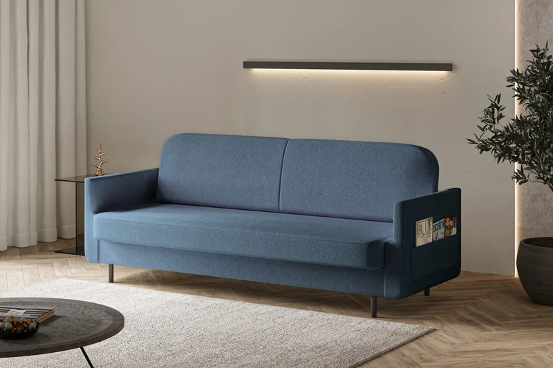 Schlafsofa – Cloudy – 221 cm mit Bettkasten & Seitentasche