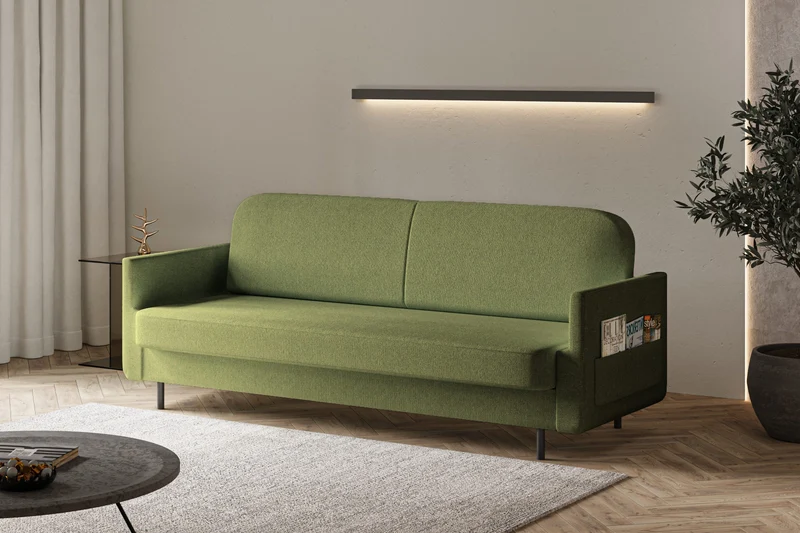 Schlafsofa – Cloudy – 221 cm mit Bettkasten & Seitentasche