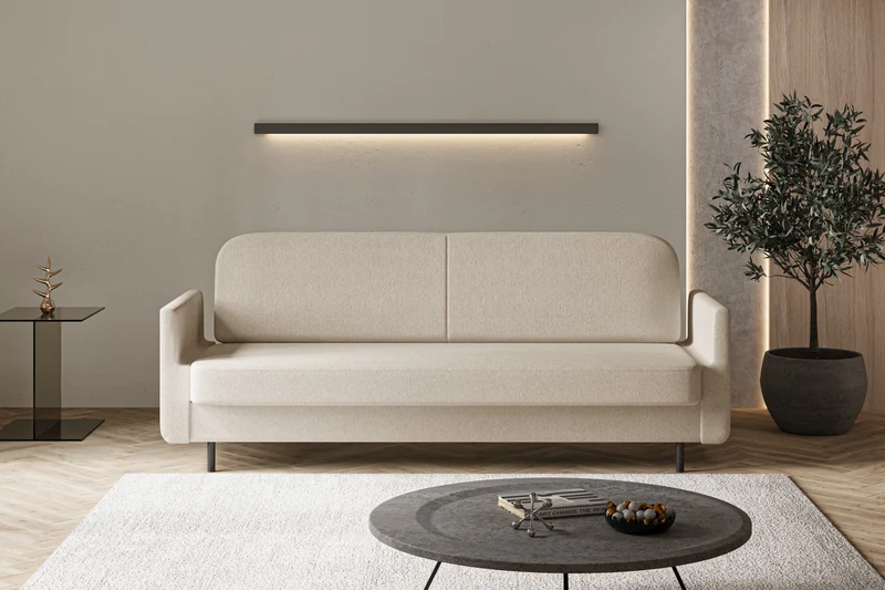 Schlafsofa – Cloudy – 221 cm mit Bettkasten & Seitentasche