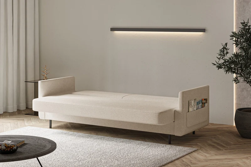 Schlafsofa – Cloudy – 221 cm mit Bettkasten & Seitentasche