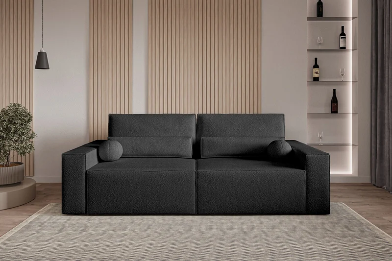 Schlafsofa – Brazil – 248 cm mit Bettkasten & Bouclé-Bezug