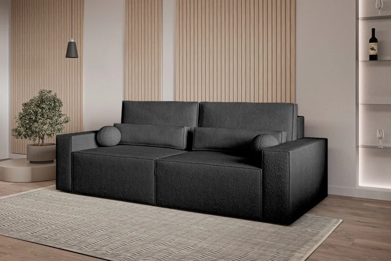 Schlafsofa – Brazil – 248 cm mit Bettkasten & Bouclé-Bezug