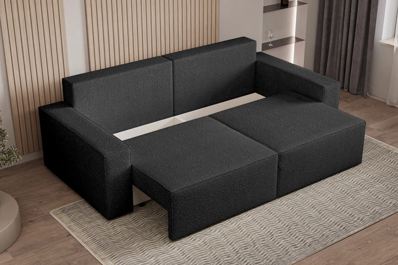 Schlafsofa – Brazil – 248 cm mit Bettkasten & Bouclé-Bezug