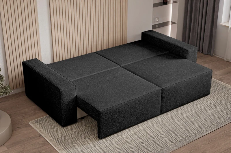 Schlafsofa – Brazil – 248 cm mit Bettkasten & Bouclé-Bezug