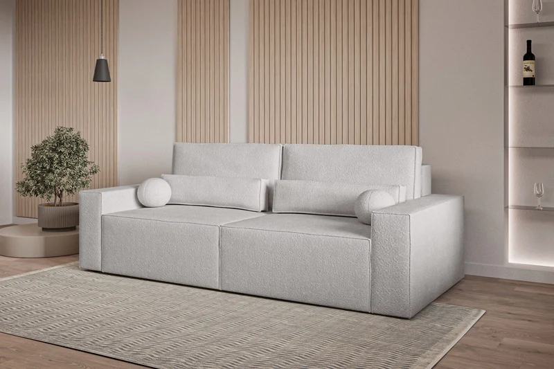 Schlafsofa – Brazil – 248 cm mit Bettkasten & Bouclé-Bezug
