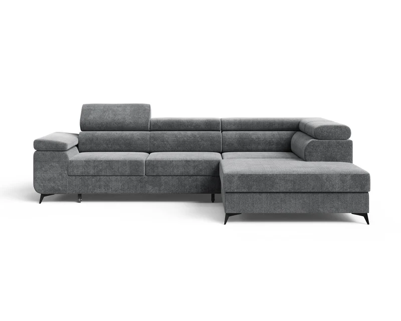 Ecksofa – Ostin – 290 cm mit Bettkasten & verstellbaren Kopfstützen