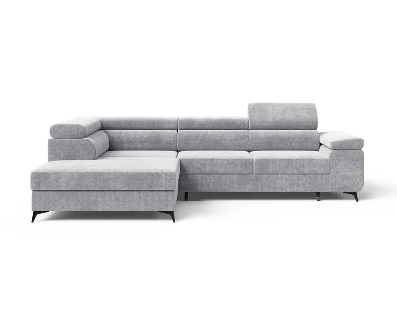 Ecksofa – Ostin – 290 cm mit Bettkasten & verstellbaren Kopfstützen