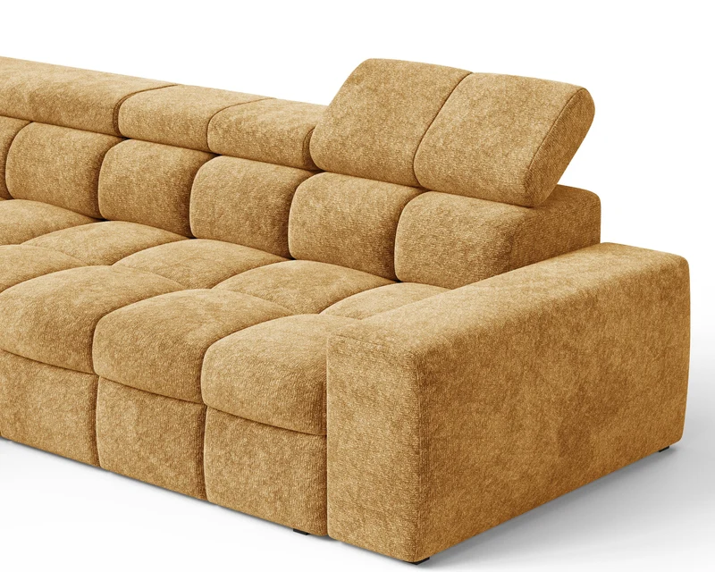Ecksofa – Bianco – Modernes Schlafsofa 305 cm mit Bettkasten
